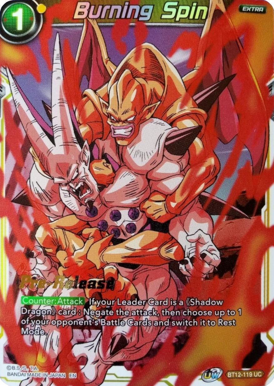 Burning Spin (BT12-119) [Vicious Rejuvenation Prerelease Promos] | Fandemonia Ltd