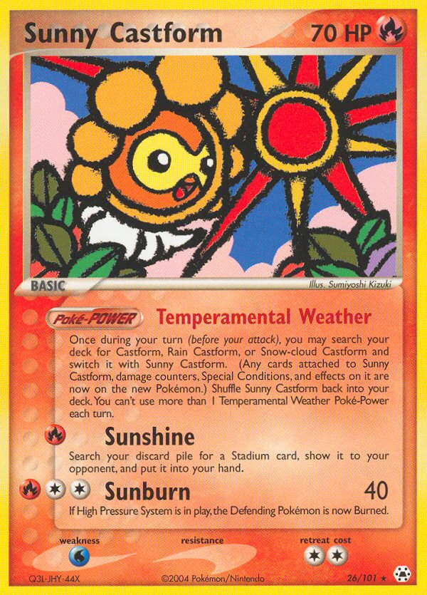 Sunny Castform (26/101) [EX: Hidden Legends] | Fandemonia Ltd