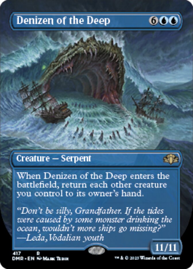 Denizen of the Deep (Borderless Alternate Art) [Dominaria Remastered] | Fandemonia Ltd