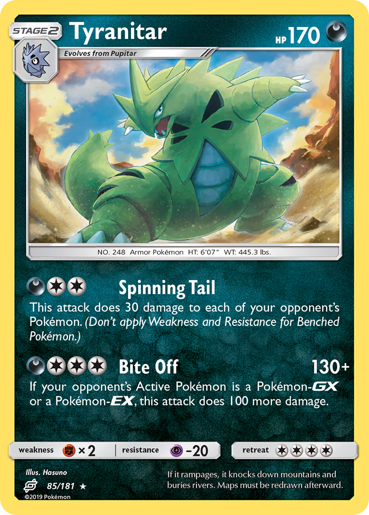 Tyranitar (85/181) [Sun & Moon: Team Up] | Fandemonia Ltd