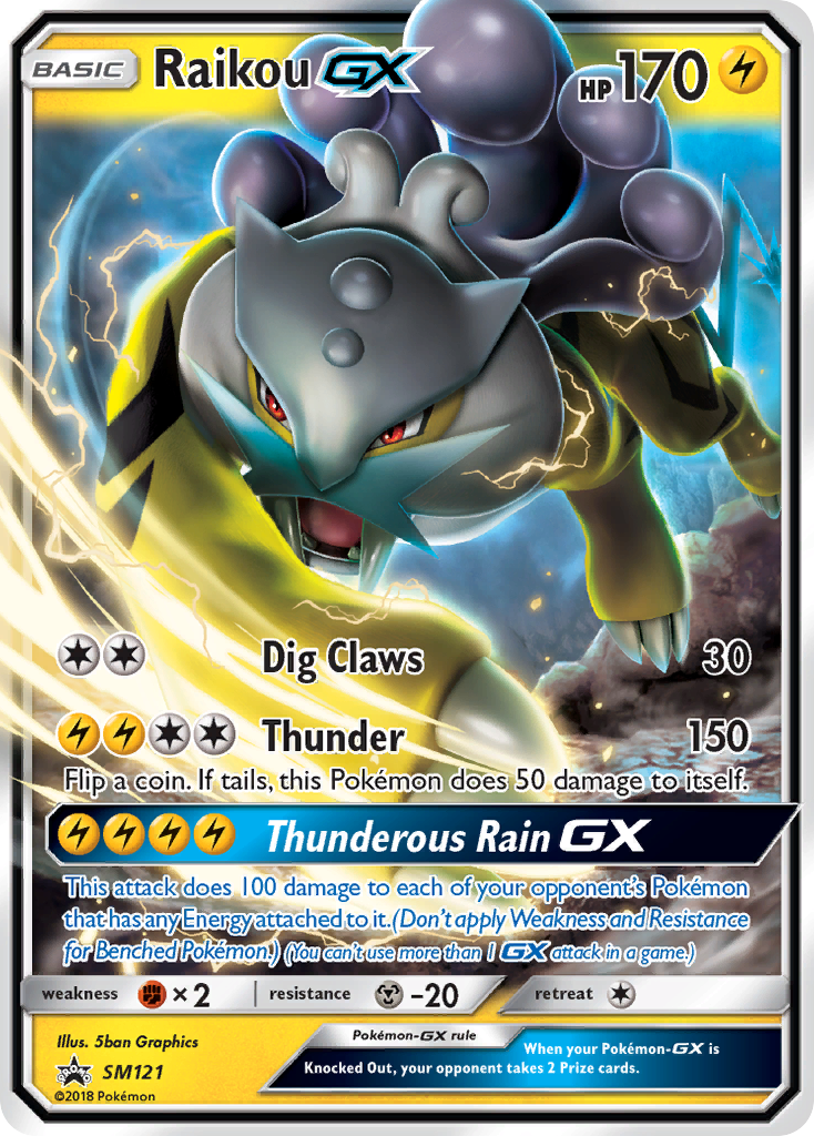 Raikou GX (SM121) [Sun & Moon: Black Star Promos] | Fandemonia Ltd