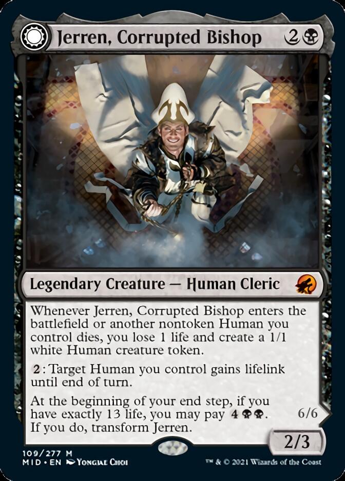 Jerren, Corrupted Bishop // Ormendahl, the Corrupted [Innistrad: Midnight Hunt] | Fandemonia Ltd