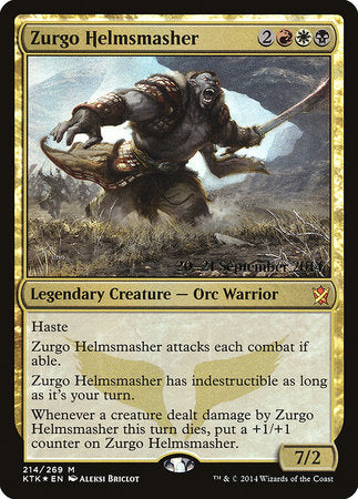 Zurgo Helmsmasher [Khans of Tarkir Promos] | Fandemonia Ltd