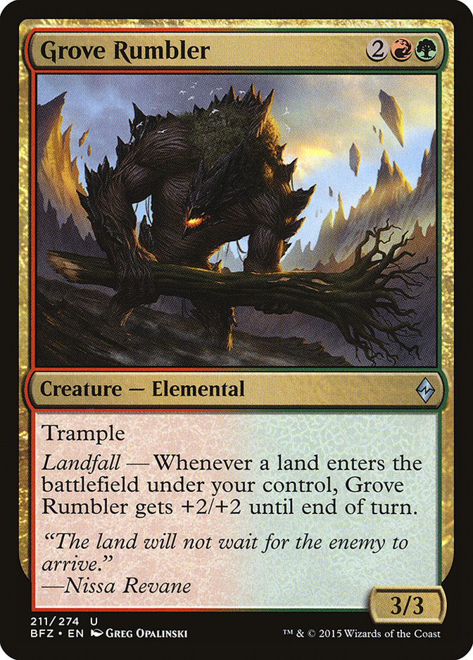 Grove Rumbler [Battle for Zendikar] | Fandemonia Ltd