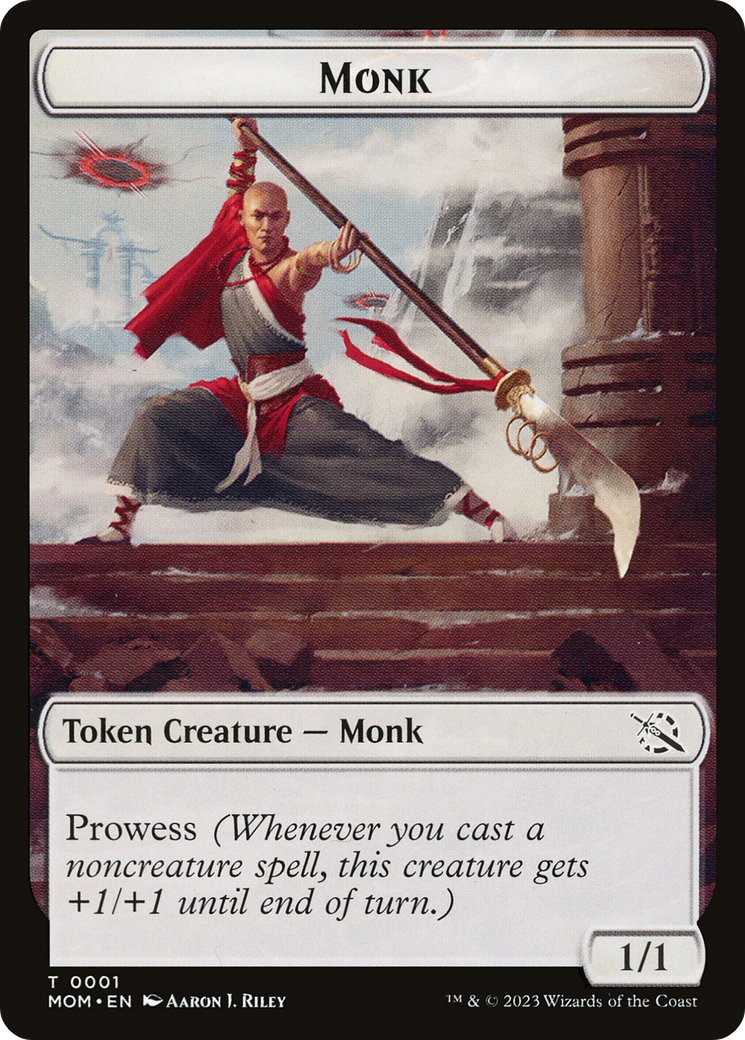 Monk // Spirit (13) Double-Sided Token [March of the Machine Tokens] | Fandemonia Ltd