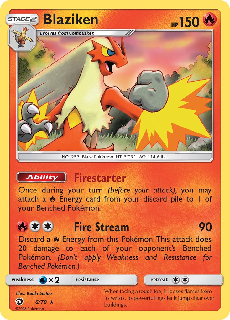 Blaziken (6/70) (Theme Deck Exclusive) [Sun & Moon: Dragon Majesty] | Fandemonia Ltd