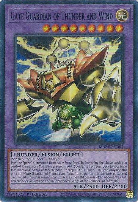 Gate Guardian of Thunder and Wind [MAZE-EN004] Super Rare | Fandemonia Ltd