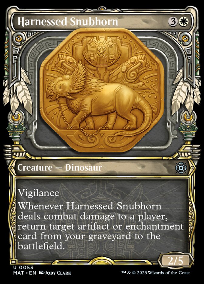 Harnessed Snubhorn (Showcase) [March of the Machine: The Aftermath] | Fandemonia Ltd