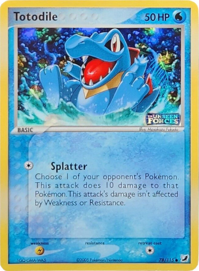 Totodile (78/115) (Stamped) [EX: Unseen Forces] | Fandemonia Ltd