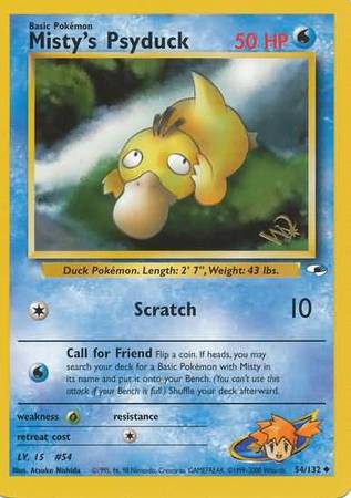 Misty's Psyduck (54/132) (W Stamped Promo) [Gym Heroes Unlimited] | Fandemonia Ltd