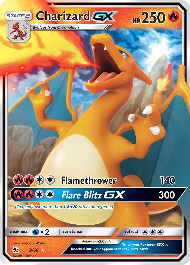 Charizard GX (9/68) [Sun & Moon: Hidden Fates] | Fandemonia Ltd