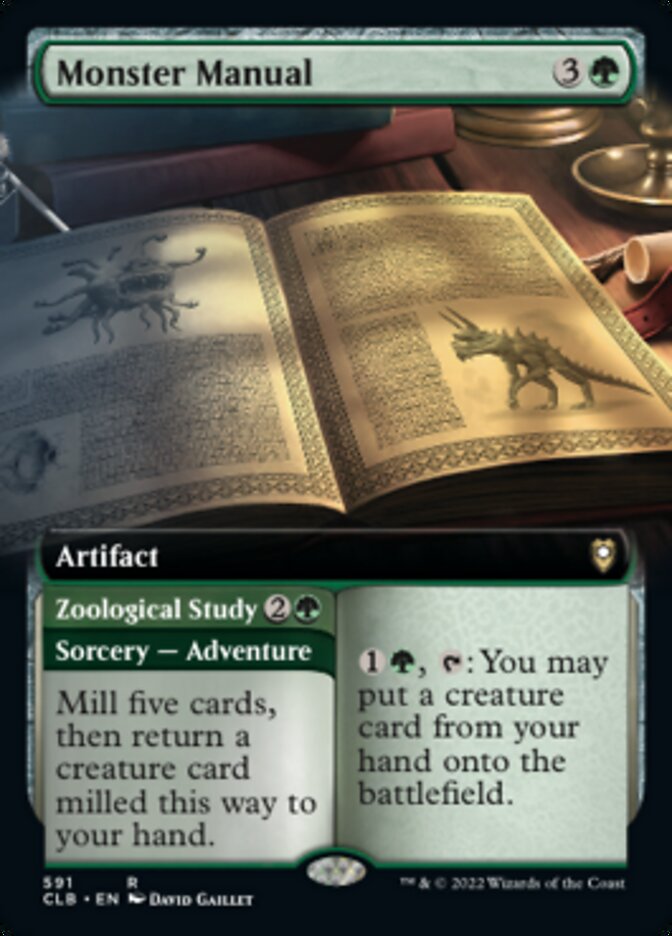 Monster Manual // Zoological Study (Extended Art) [Commander Legends: Battle for Baldur's Gate] | Fandemonia Ltd