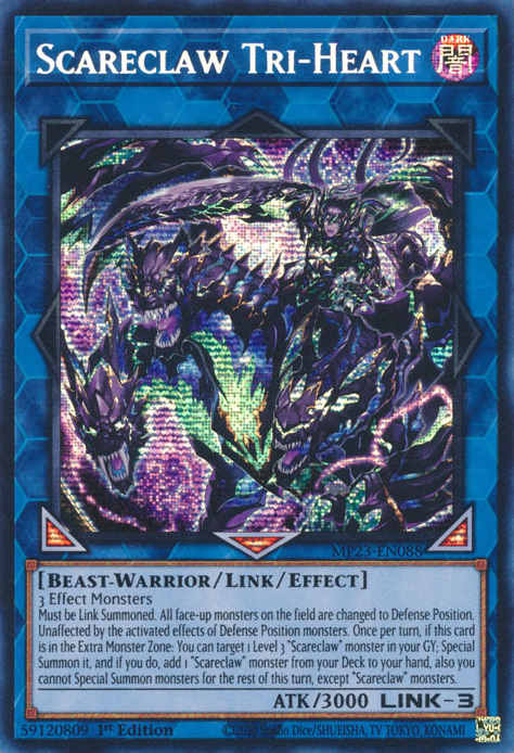 Scareclaw Tri-Heart [MP23-EN088] Prismatic Secret Rare | Fandemonia Ltd