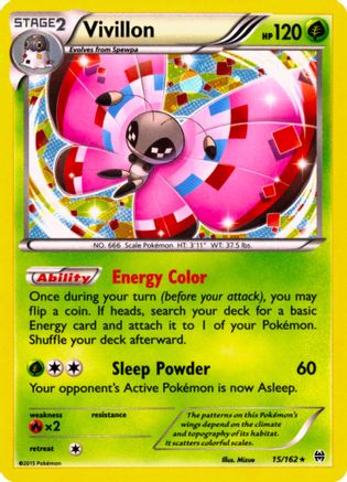 Vivillon (15/162) (Cosmos Holo) [XY: BREAKthrough] | Fandemonia Ltd