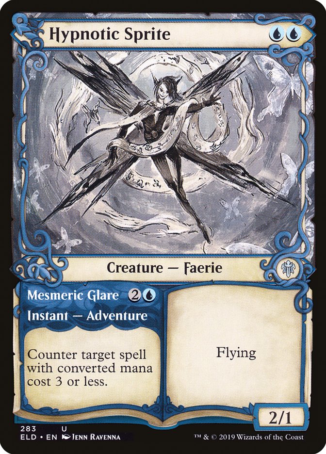 Hypnotic Sprite // Mesmeric Glare (Showcase) [Throne of Eldraine] | Fandemonia Ltd
