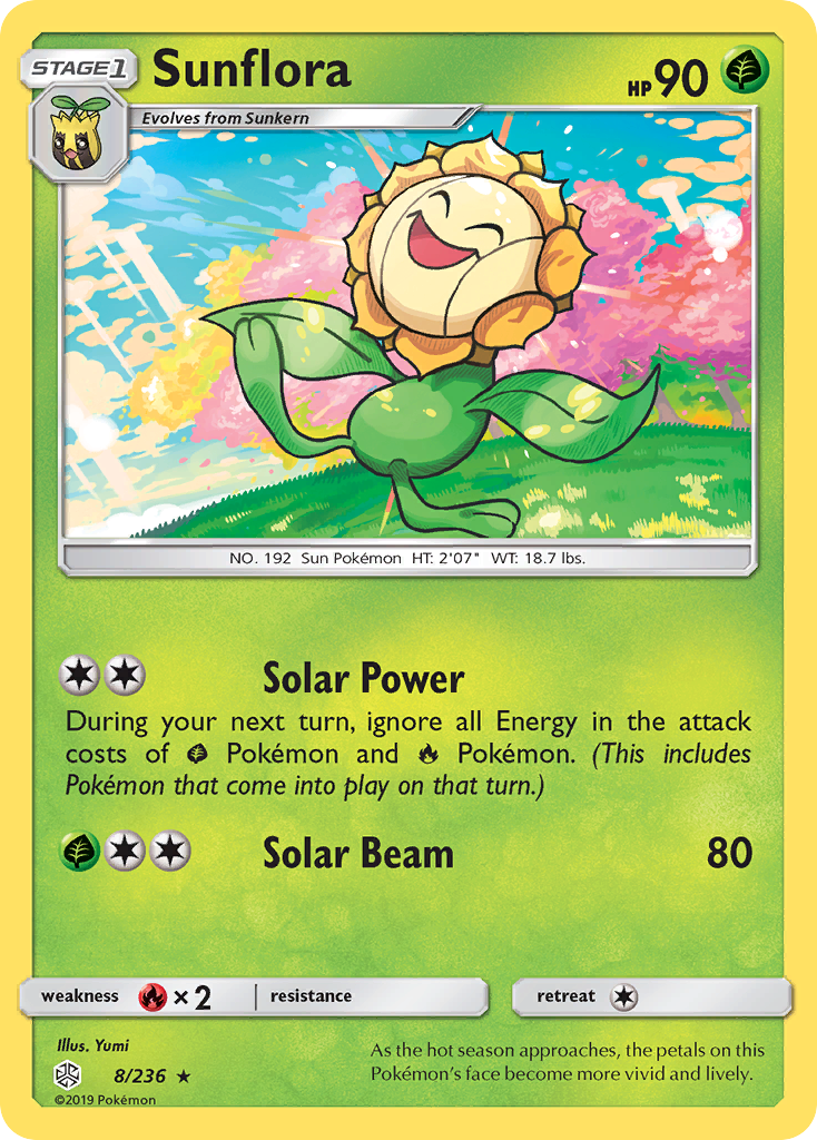 Sunflora (8/236) [Sun & Moon: Cosmic Eclipse] | Fandemonia Ltd