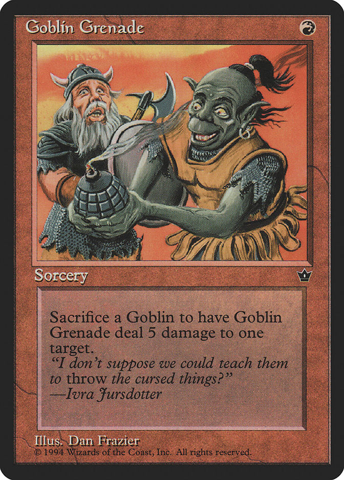 Goblin Grenade (Dan Frazier) [Fallen Empires] | Fandemonia Ltd