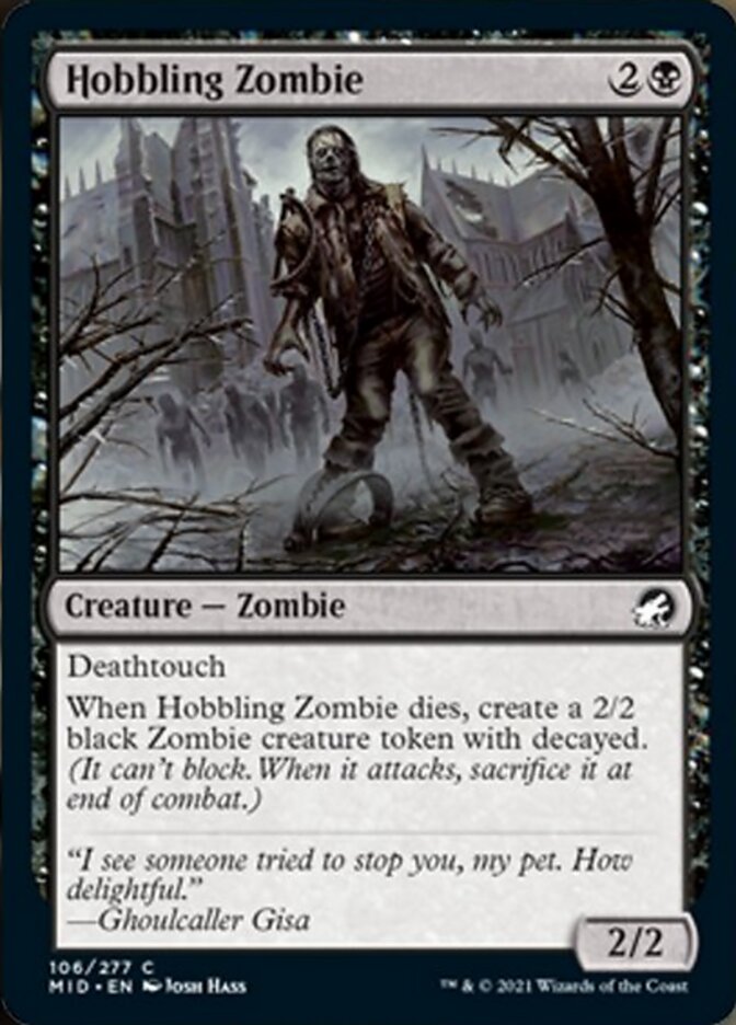 Hobbling Zombie [Innistrad: Midnight Hunt] | Fandemonia Ltd