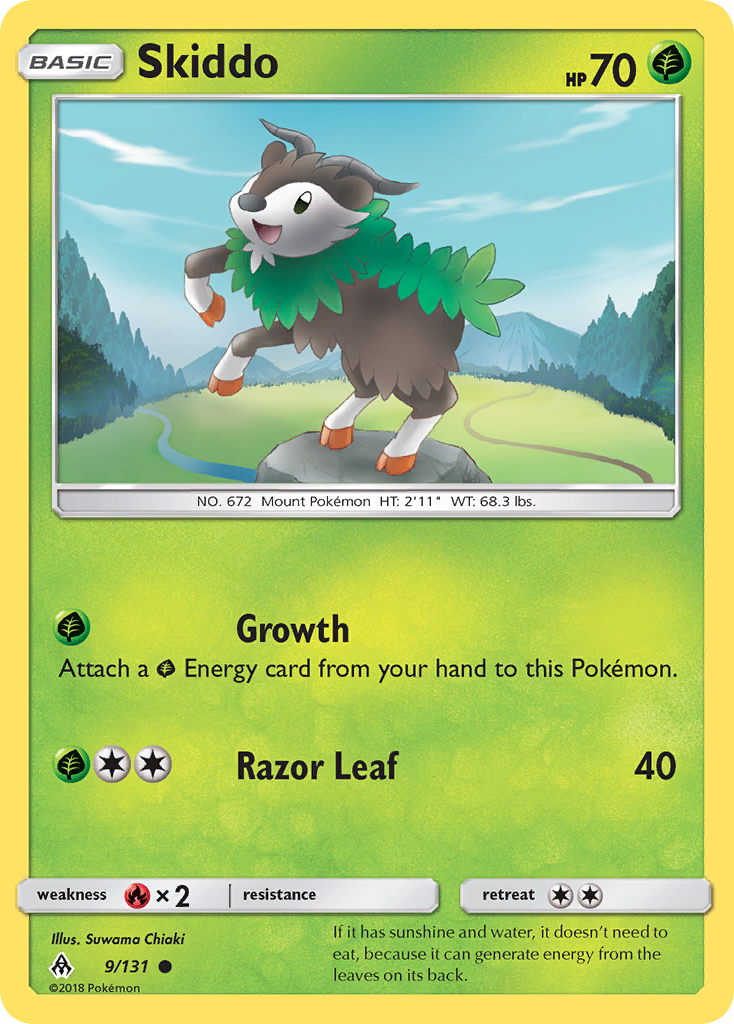 Skiddo (9/131) [Sun & Moon: Forbidden Light] | Fandemonia Ltd