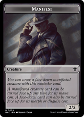 Insect (0016) // Manifest Double-Sided Token [Murders at Karlov Manor Commander Tokens] | Fandemonia Ltd