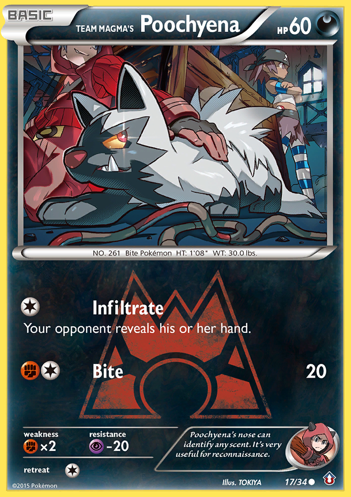 Team Magma's Poochyena (17/34) [XY: Double Crisis] | Fandemonia Ltd