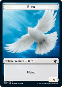 Bird // Dinosaur Cat Double-sided Token [Commander 2020 Tokens] | Fandemonia Ltd