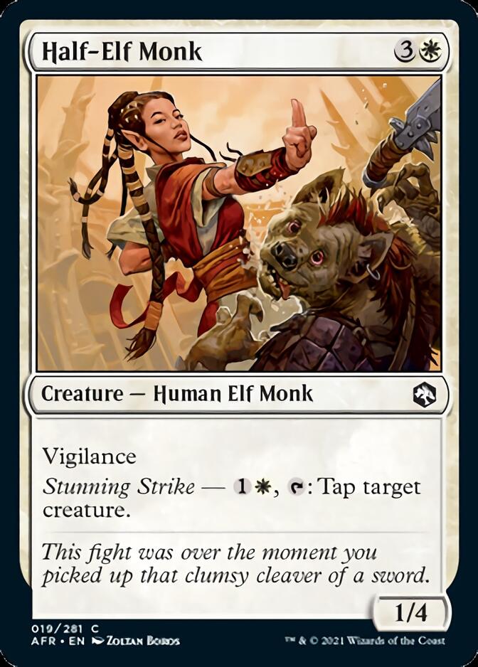 Half-Elf Monk [Dungeons & Dragons: Adventures in the Forgotten Realms] | Fandemonia Ltd