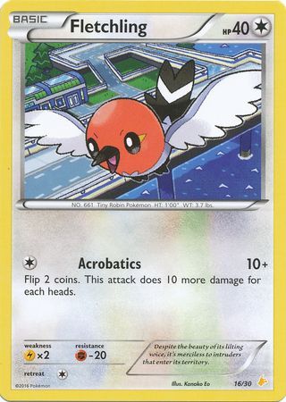 Fletchling (16/30) [XY: Trainer Kit 3 - Pikachu Libre] | Fandemonia Ltd