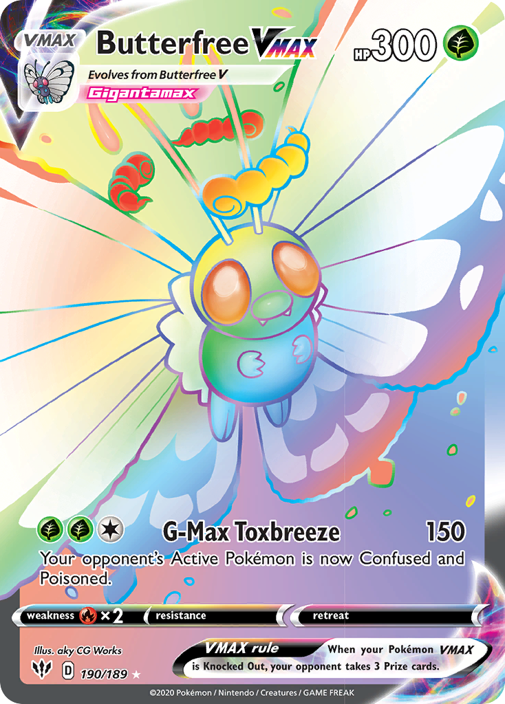 Butterfree VMAX (190/189) [Sword & Shield: Darkness Ablaze] | Fandemonia Ltd