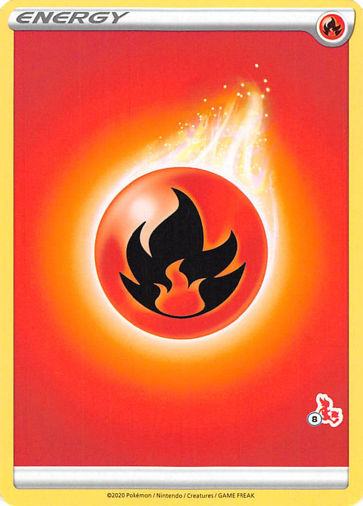 Fire Energy (Cinderace Stamp #8) [Battle Academy 2022] | Fandemonia Ltd
