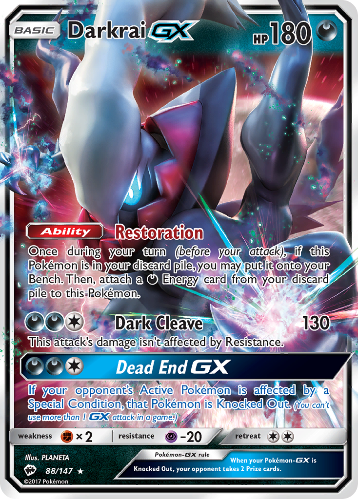 Darkrai GX (88/147) [Sun & Moon: Burning Shadows] | Fandemonia Ltd