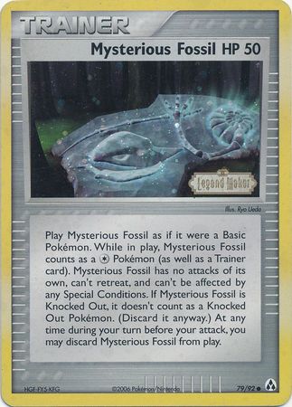 Mysterious Fossil (79/92) (Stamped) [EX: Legend Maker] | Fandemonia Ltd