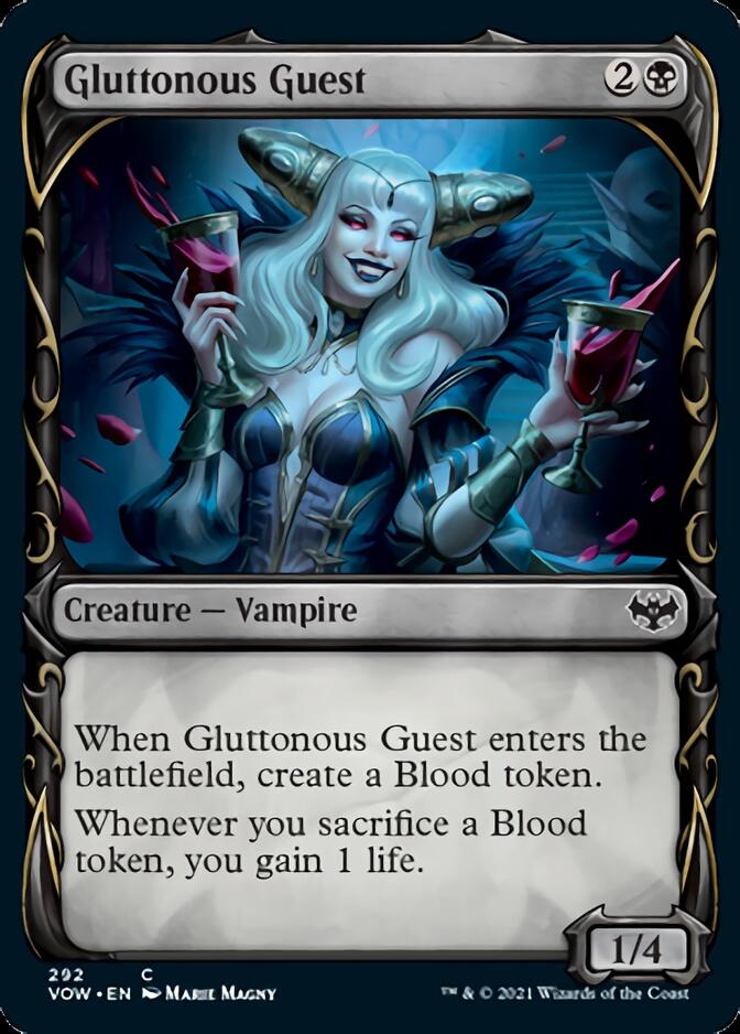 Gluttonous Guest (Showcase Fang Frame) [Innistrad: Crimson Vow] | Fandemonia Ltd