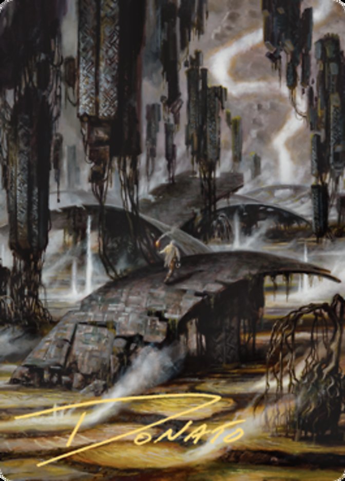 Grimclimb Pathway Art Card (Gold-Stamped Signature) [Zendikar Rising Art Series] | Fandemonia Ltd