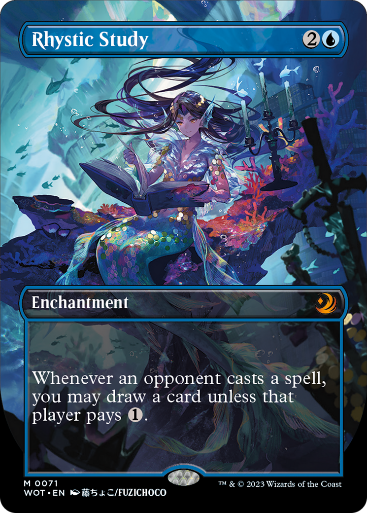 Rhystic Study (Anime Borderless) [Wilds of Eldraine: Enchanting Tales] | Fandemonia Ltd