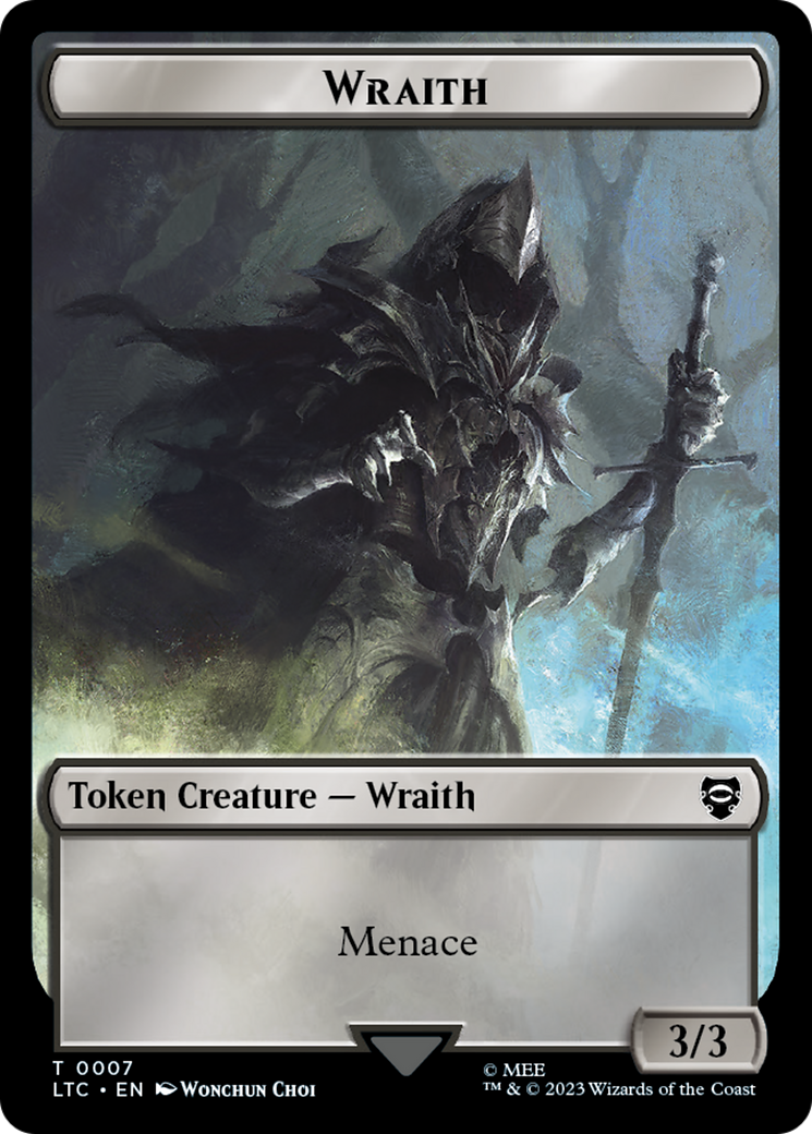 Goblin // Wraith Double-Sided Token [The Lord of the Rings: Tales of Middle-Earth Commander Tokens] | Fandemonia Ltd
