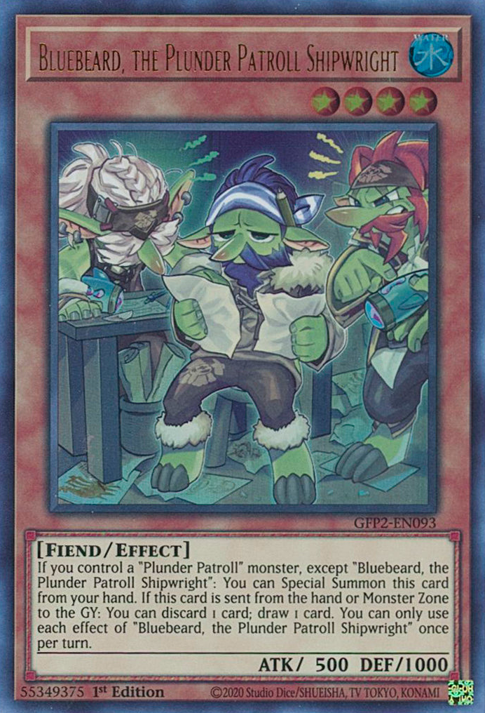 Bluebeard, the Plunder Patroll Shipwright [GFP2-EN093] Ultra Rare | Fandemonia Ltd