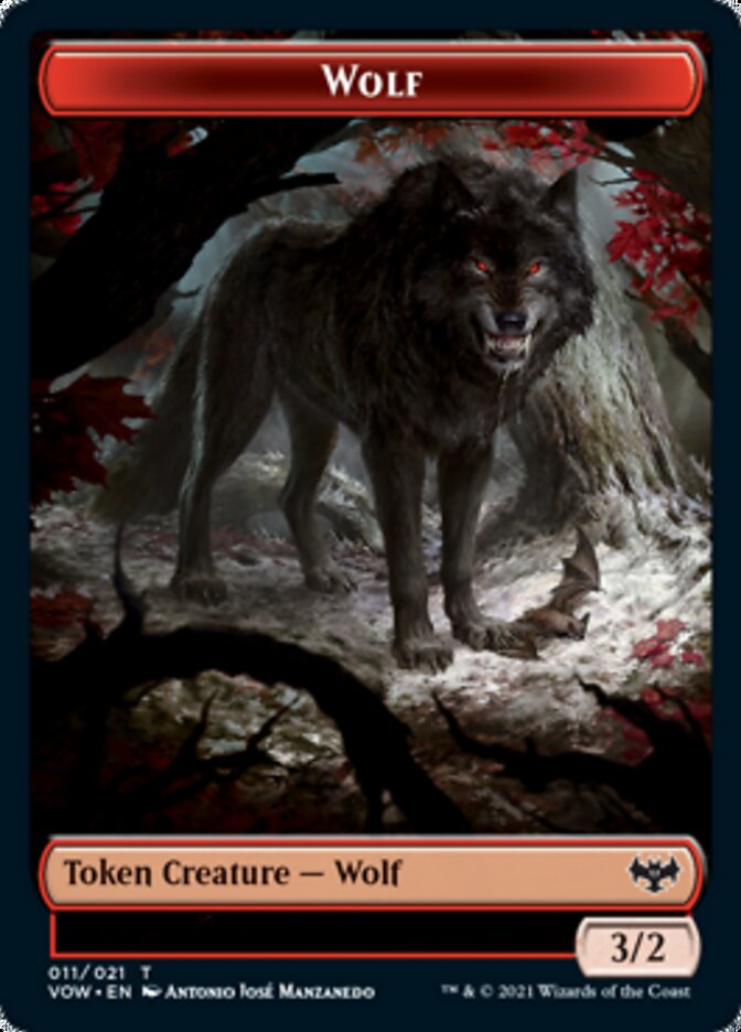 Wolf Token (011) [Innistrad: Crimson Vow Tokens] | Fandemonia Ltd