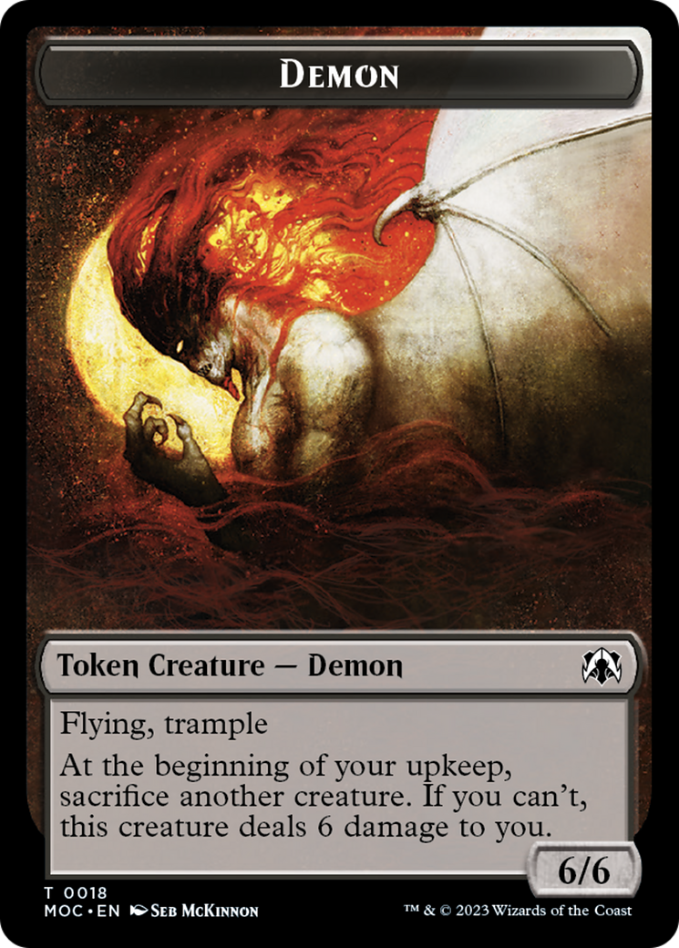 Angel (3) // Demon Double-Sided Token [March of the Machine Commander Tokens] | Fandemonia Ltd