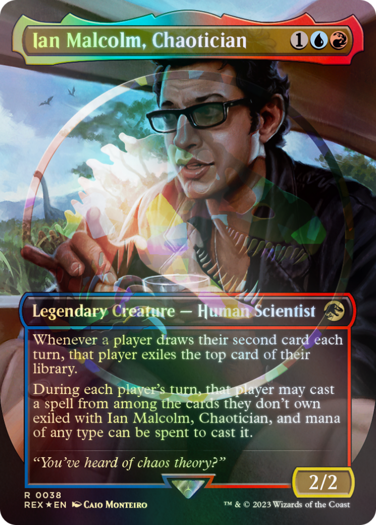 Ian Malcolm, Chaotician Emblem (Borderless) [Jurassic World Collection Tokens] | Fandemonia Ltd