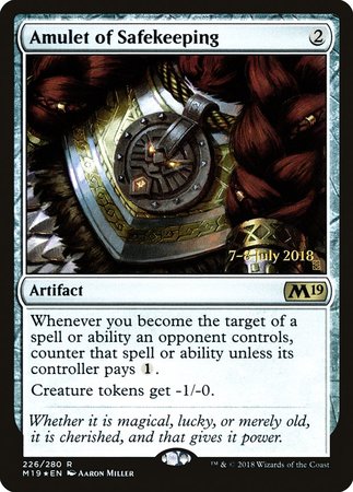 Amulet of Safekeeping [Core Set 2019 Promos] | Fandemonia Ltd