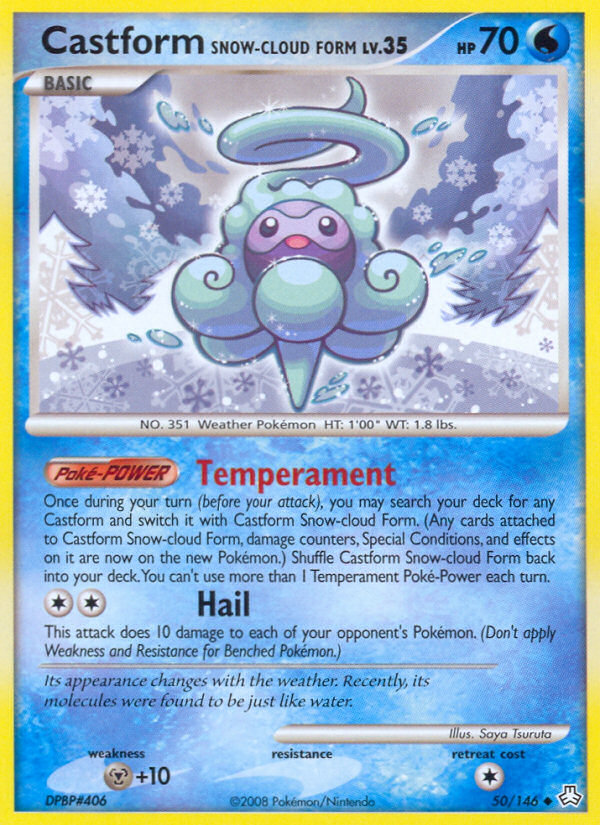 Castform Snow-cloud Form (50/146) [Diamond & Pearl: Legends Awakened] | Fandemonia Ltd