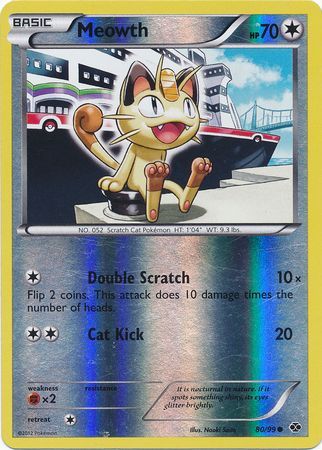 Meowth (80/99) (Mirror Reverse Holo) [Black & White: Next Destinies] | Fandemonia Ltd