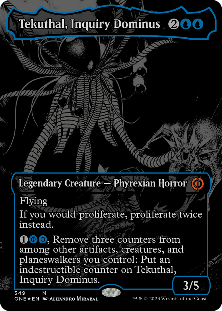 Tekuthal, Inquiry Dominus (Oil Slick Raised Foil) [Phyrexia: All Will Be One] | Fandemonia Ltd