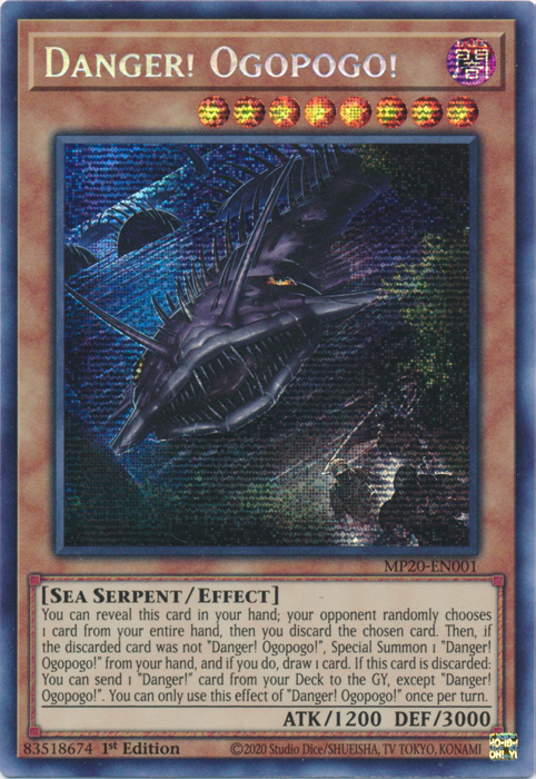 Danger! Ogopogo! [MP20-EN001] Prismatic Secret Rare | Fandemonia Ltd