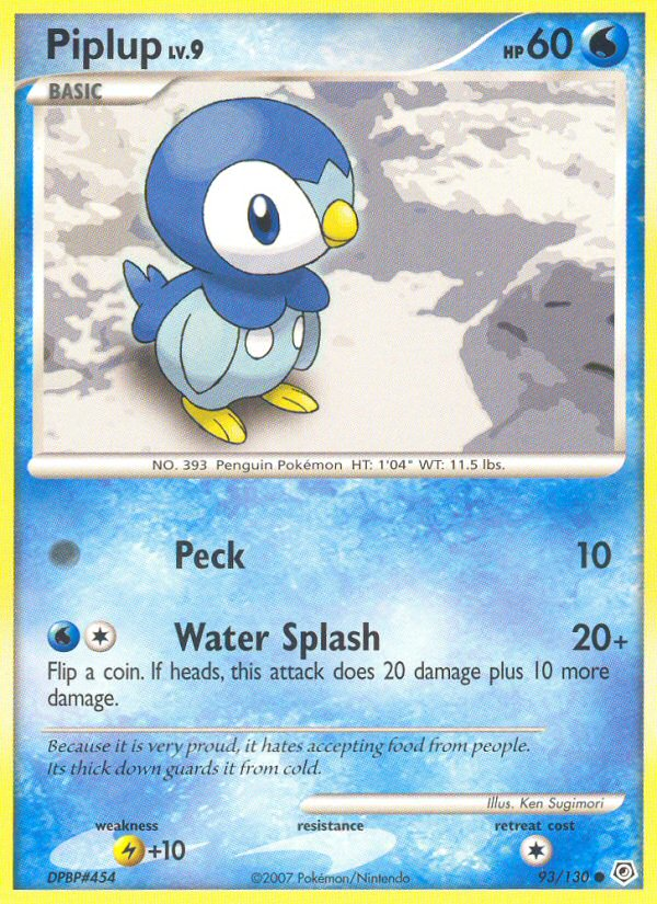 Piplup (93/130) [Diamond & Pearl: Base Set] | Fandemonia Ltd