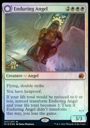 Enduring Angel // Angelic Enforcer [Innistrad: Midnight Hunt Prerelease Promos] | Fandemonia Ltd