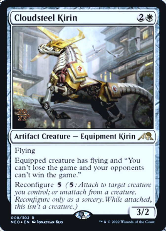 Cloudsteel Kirin [Kamigawa: Neon Dynasty Prerelease Promos] | Fandemonia Ltd