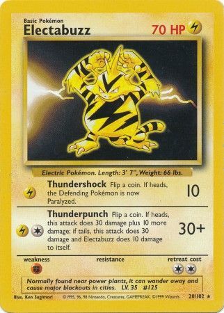 Electabuzz (20/102) [Base Set Unlimited] | Fandemonia Ltd