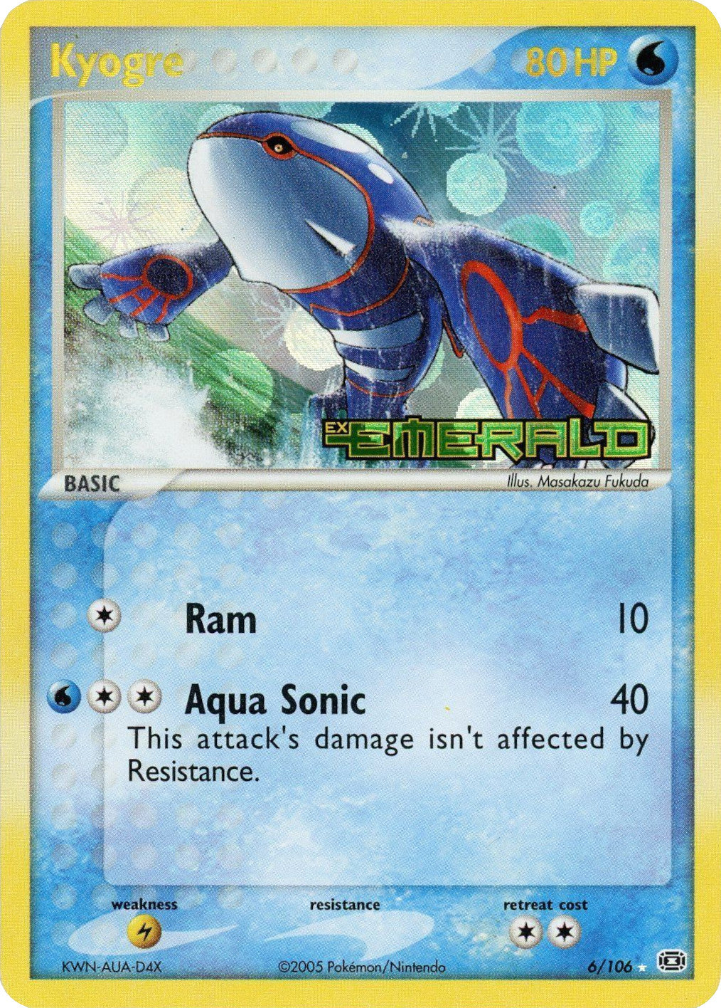 Kyogre (6/106) (Stamped) [EX: Emerald] | Fandemonia Ltd